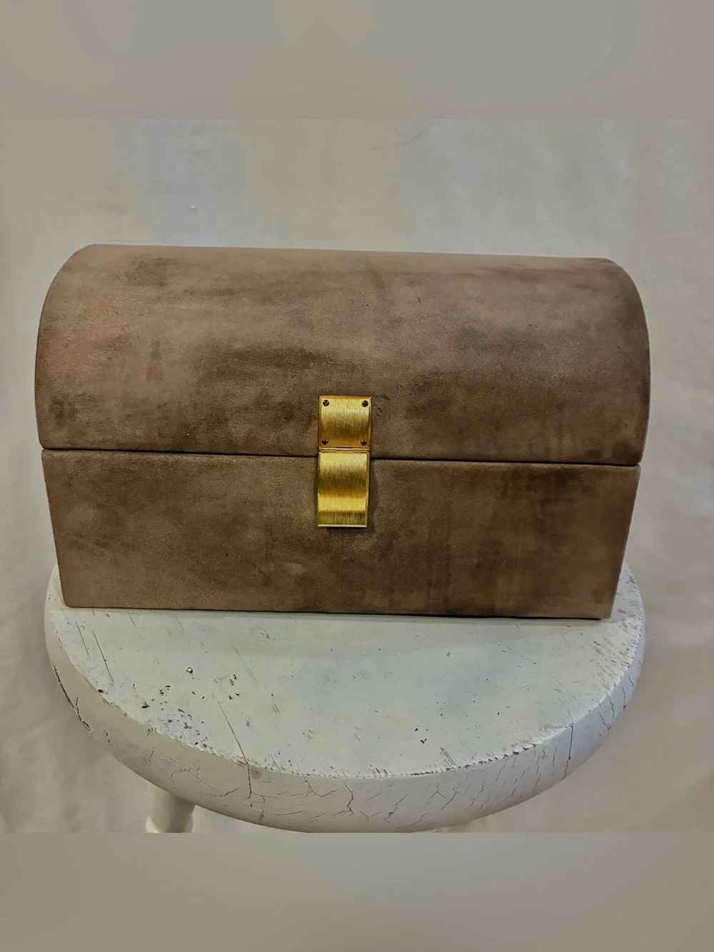 Vtg Neiman Marcus Casket Style 70s Jewelry Box Inc Tasseled Key Made In Italy